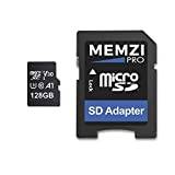 MEMZI PRO 128GB minneskort kompatibelt för Samsung Galaxy S20/S20+/S20 Ultra, S10/S10e/S10+/S9/S9+/S8/S8+, Note10/Note10+ 5G mobiltelefoner – microSDXC 100MB/s klass 10 A1 V30 med SD-adapter