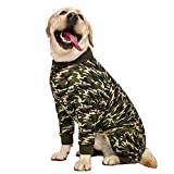 Big Dog baskläder Ren bomullsskjorta Pyjamas medelstora och stora hundar fyrbent Kläder Full Body Hög Stretch (Color : Camouflage, Size : 32#(22.5~30KG))