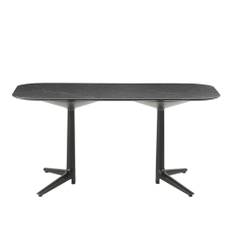 Kartell - Multiplo XL Table 4125, Marble Finish, White, Rectangular: 180x90 - Matbord - Antonio Citterio - Vit - Naturmaterial/Metall