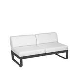 Fermob Bellevie Central modulsoffa 2-sits anthracite, off-white dyna