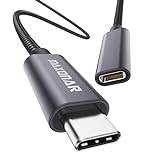 USB C förlängningskabel (1,8 m/2-pack) Belkertech USB3.2 (10 Gbit/s) typ C-kontakt förlängning, 5 A, laddning och synkronisering för MacBook Pro 2021 M1 Galaxy S22/S21/Note 20 Tab S8 Pixel 7, grå