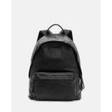 AllSaints Carabiner Embossed Logo Leather Backpack,, Black, Size: One Size
