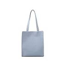 SKINII Women's Handbags， 1pc kvinnor axelväska stor kapacitet handväska PU Läder Travel Tote Kvinna Casual Shopping Bag (Color : Blue)