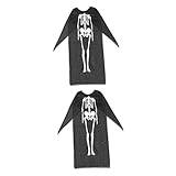 Didiseaon 2 St Halloween kostymer halloween mantel cosplay outfit utrusta skelett outfit cosplay bodysuit barnkläder klänningar skelett kostym vuxna cosplay kostym chic dölja sjal trasa