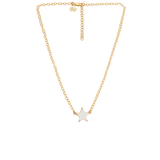 Lele Sadoughi Ashford Star Charm Necklace in Mother Of Pearl - Metallic Gold. Size all.