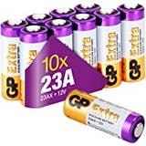 GP Alkaliska 23A- batteri 10-pack| GP Extra | 23AE, MN21 batteri | Lång livslängd, högre effektivitet och daglig användning