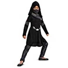 Girl's Snake Eyes Costume for Kids, Deluxe Official GI Joe Costume with Mask, Child Size Small (4-6x) Black