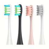 4pcs Replacement Brush Heads For Oclean Flow/x/ X Pro/f1/ One/ Air 2 Electric Toothbrush Dupont Blue Green Soft Bristle Nozzles