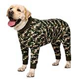 Big Dog Thin Clothes All-inclusive Fyrbenta Bodysuit Hem Pyjamas Kvinnlig Dog Sjuksköterska Mage Avvänjning Sterilisering Husdjurskläder-E_36