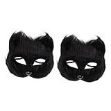 2 St Dekor Engångsmasker Maskerad Mask Fancy Dress Mask Maskerad Cosplay Mask Cosplay Festmask Mask i Rävstil Masker För Maskerad Rävar Mask Män Och Kvinnor Rekvisita Jul Ull