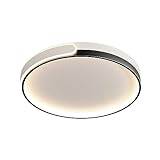 inomhus Modern Minimalist Black & White LED Ceiling Light - Round Flush Mount Fixture for Bedroom, Living Room, Kitchen, & Hallway - Dimmable for Versatile Lighting Needs (Färg : 19.6in, Size : Step