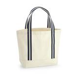Westford Mill Earthaware Organic Boat Bag - Natural/Navy - One Size
