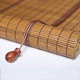 Lackerad version retro romerska persienner bambu rullgardiner solskydd draperi integritetsskydd anpassningsbar (85 x 200 cm)