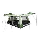 SSWERWEQ Familjetält 435 * 285 * 195CM Large Camping Tent Outdoor Outdoor House Two Room and One Living Big Space For 4-8 Person Rainroof Automatic Tent (Color : Green)