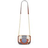 See By Chloe Small Hana Patchwork Crossbody in Denim - Blue. Size all.