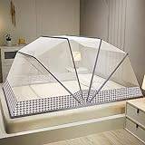 Mosquito NET Extra gardin, sängkappa, vikbar design med botten, snabb och enkel installation, myggnät