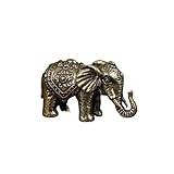 Figuriner i mässing, ornament i koppar, Miniatyr mässingsfigurer, Solid Koppar Lucky Elephant Små prydnader Mässing Välsignelse Elefanter Miniatyrfigurer Djurstaty Hantverksdekor