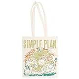 Simple Plan Skull Vintage Unisex Totebag Beige Shopping Säck Återanvändbar