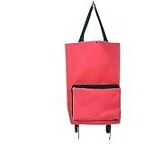 Vikbar shoppingväska Shopping Köp matvagn Bag on Wheels Bag Köp grönsaker Shopping Organizer (Färg: Stor röd, Storlek: 28x 19cm) (Big Red 28x 19cm)