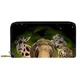Animal Planet plånbok läder dragkedja lång handväska, flerfärgad, 20.5x2.5x11.5cm/8.07x1x4.53 in, Klassisk