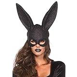 Leg Avenue 376022001 3760 - Glitter Maskerade Kaninchen-Maske - Einheitsgröße, schwarz