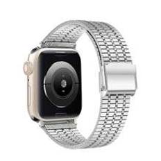 1pc Stainless Steel Strap Compatible With Apple Watch  Band Ultra 2 49mm 44mm 45mm 41mm 42mm 40mm Metal Bracelet Compatible With Apple Watch Series 9