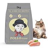 Beppo Di Beppo - Torr Steriliserad Kattmat - Antiallergiska Steriliserade Kattkroketter: Grain Free Och Glutenfri - Helmat - 5kg (Kyckling med Tonfisk och Lax)