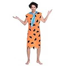 (PKT) (Fix 3/2) (9906702) (FBA 2/2) vuxna män Fred Flintstone kostym (stor)