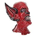 FOYTOKI Halloween Mask Devil Cosplay Huvudskydd Djävulens Kostymmask Vampyr Mask Djävulens Helhuvudmask Skrämmande Monster Mask Läskiga Cosplay-festrekvisita Mardi Gras Mask Halloween