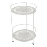 Fermob - Guinguette Side Table With Perforated Double Top Clay Grey A5 - Småbord & Sidobord utomhus
