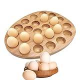 Kapaunn Vändbar Wood Deviled Egg Tray,Deviled Egg Tallerken,Vändbar ägghållarbricka Charkfat - Skärbräda, ost serveringsfat, trä Deviled Egg Container