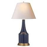 ASADFDAA Bordslampor Classical Royal Blue Ceramic Table Lamp E27 LED Indoor Lighting Decor Home Bedroom Bedside Study Living/Model Room