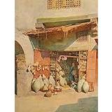 PSVDCTOO Vintage konst kanvas väggmålningar affischer och tryck keramik Bazaar i en nil by av Walter Frederick Roofe Tyndale för kontorsinredning 60 x 90 cm