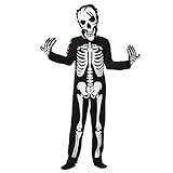 Loupsiy Bone Halloween-kostym | Hudvänlig självlysande overall för halloweenfest – bekvä halloween, maskeradkostymer unisex skelett overall för rollspel cosplay