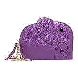 Plånbok – djurväska söt tecknad plånbok söt plånbok gjord av mjukt nyckelfodral elefantplånbok plånböcker damer svart, lila, En Storlek