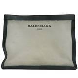 Balenciaga Navy cabas cloth clutch bag