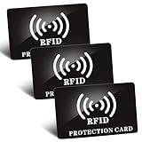JINSIHU 3 st RFID-kort, RFID-kort, anti-RFID-skydd, bankkort, RFID-blockeringskort NFC för plånbok, bankkort (svart), svart, 8.5*5.4cm, Universell