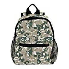 Mini ryggsäck packväska kamouflage militär soldat mönster sött mode, Multicolor, 25.4x10x30 CM/10x4x12 in, Ryggsäckar