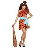 Widmann - Kostym stentidskvinna, klänning och bälte, djungelkvinna, neandertalare, vilma, utklädnad, karneval, temafest