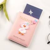 SHEIN Cute Goose-Shape Passport Holder, Travel Wallet With Rfid Blocking Credit Card & Sim Card Slots, Air Ticket & Cash & Id Bag, Anti-Theft Pouch For Inte