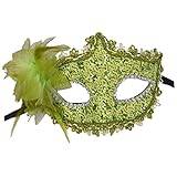 PACKOVE halloween mask för halloween maskeradmask spets spetsmask för maskeradbal maskerad för män maskerad mask ögonmask venetiansk mask grön spets utgöra Herr man