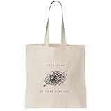 Functon+ Life's Easy - It Goes Like This Canvas Tote Bag, beige