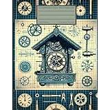 Cuckoo Clock Composition Notebook: A College Ruled Notebook for School with Antique Illustrations of Cuckoo Clocks 100 pages 8.5 x 11 in - Pocketbok