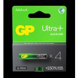 GP Ultra Plus Alkaline AAA-batteri, 24AUP/LR03, 4-pack
