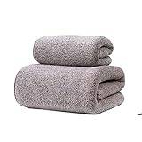 OUIPOPPO badhandduk Charcoal Coral Bath Towel For Adult Soft Absorbent Quick-Drying Towel Home Bathroom Microfiber Towel Sets (Color : Red)