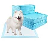 Baxcdyswe 60 stycken PIPI mattor för hundar, 60 x 90 cm träningspads, skötunderlägg, engångsunderlägg, läckagesäker 5-lagers design med snabbtorkande yta