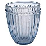 GreenGate – glas, vattenglas – Alice – glas – blå – höjd 9,5 cm