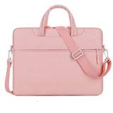 Laptop/Macbook-väska med axelrem 13"-14" (36x27 cm) - Rosa