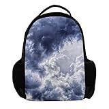 storm moln personlig ryggsäck för kvinnor och män skola resa arbete ryggsäck, flerfärgad, 27.5x13x40cm, Ryggsäckar