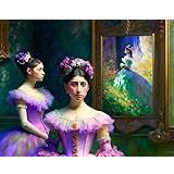 SERENDIPITP canvas affischer väggkonst ingen ram bilder 60 x 90 cm Monet and Degas Paint Fantasy Art